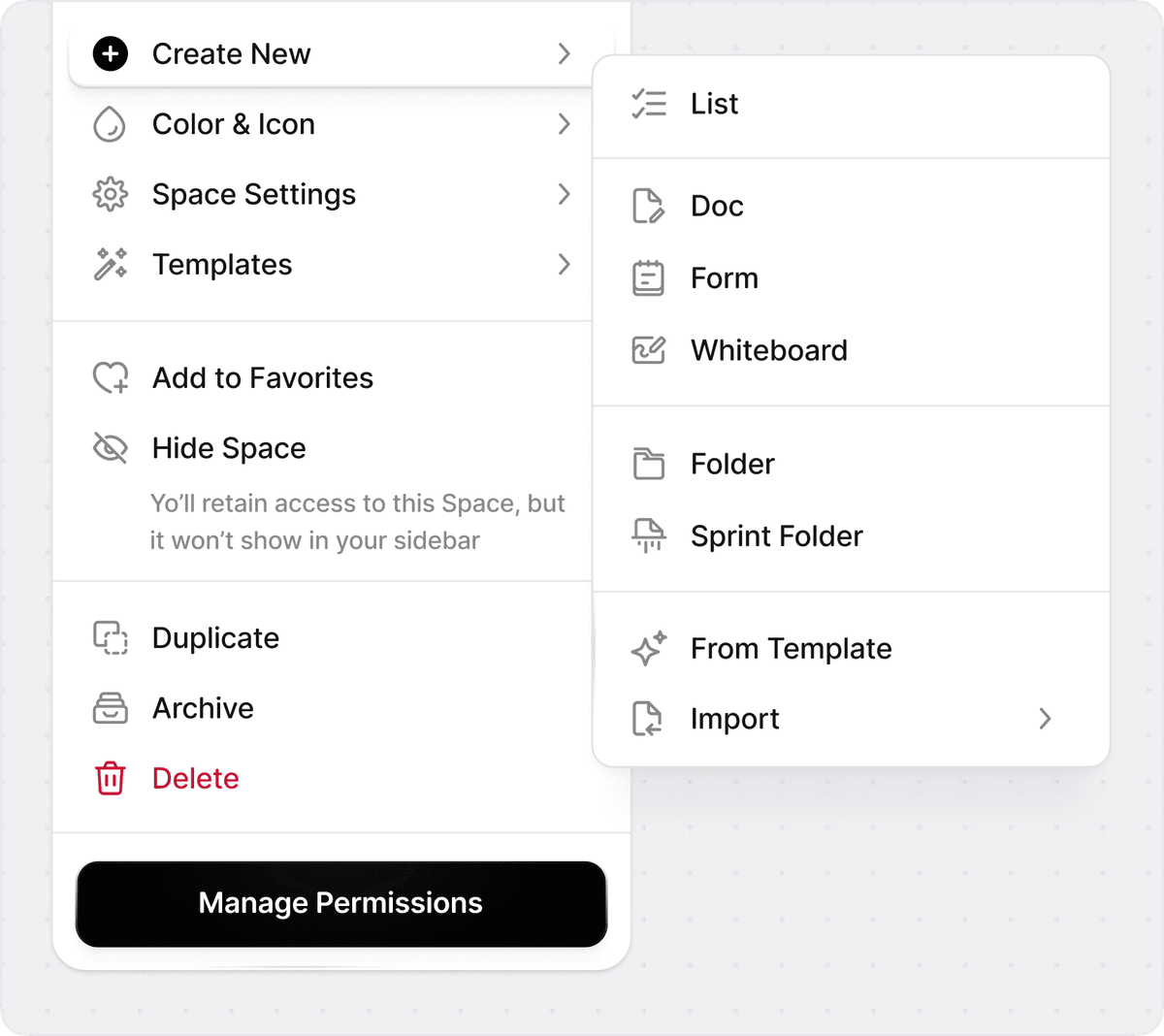 react icons in a contextual menu UI
